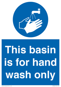 Basin for hand wash only